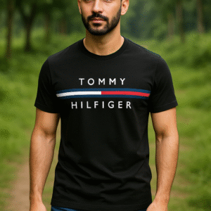Black Half T-Shirt (TOMMY)
